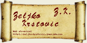 Željko Krstović vizit kartica